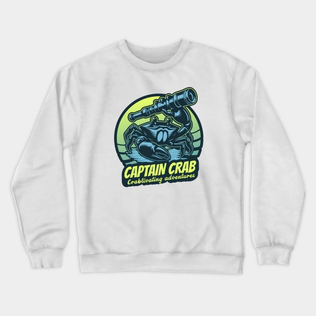 Captain crab Crewneck Sweatshirt by Graffik-Peeps